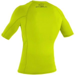 2024 O'Neill Basic Skins Short Sleeve Crew Rash Vest 3341 - Lime